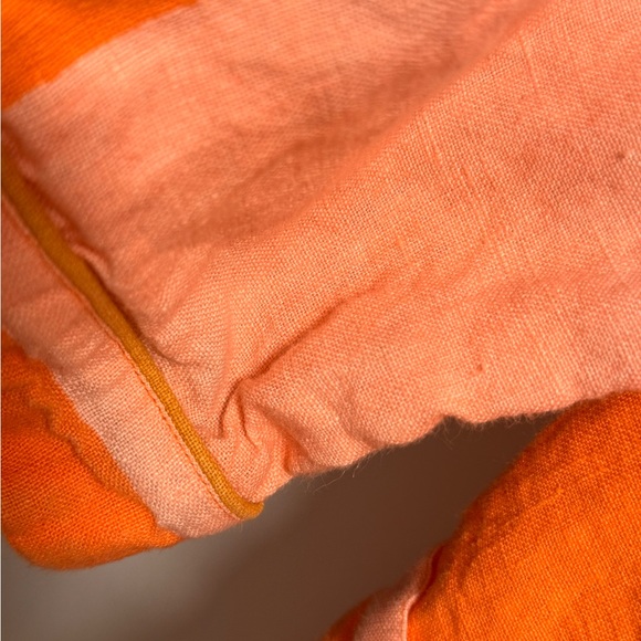 Block Shop Textiles Dot Dash Robe in Apricot 100% Linen size S/M - Picture 10 of 10